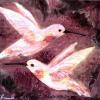 Dove Hummers -Acrylics on Wood