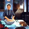 The Amish Breadbaker - Oils on Canvas