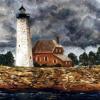 Menegerie Island Lighthouse - Oils on Canvas