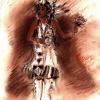 Hopi Butterfly Dancer - Conte pastel