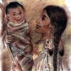 Mother's Joy - Conte pastel